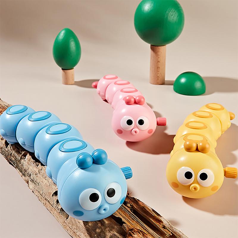 Ovly Cute Clockwork Wobbly Caterpillar Wind Up Toy Cartoon Kawaii Little Bug Decompress Anti-stress Fidget Baby Learning Toys Gifts
