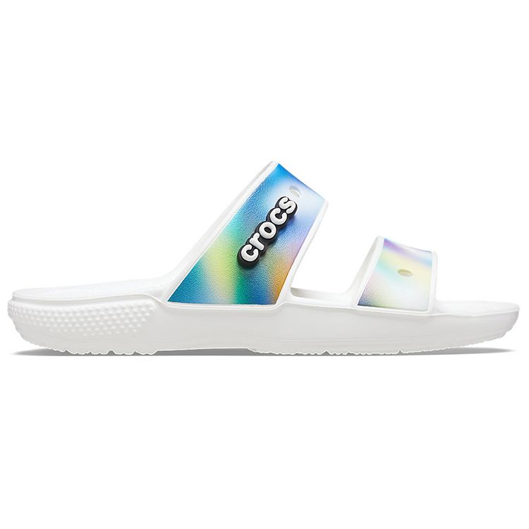 Crocs Classic Aurora Colorful Slide Sandals Unisex Sandals White 207771-94S