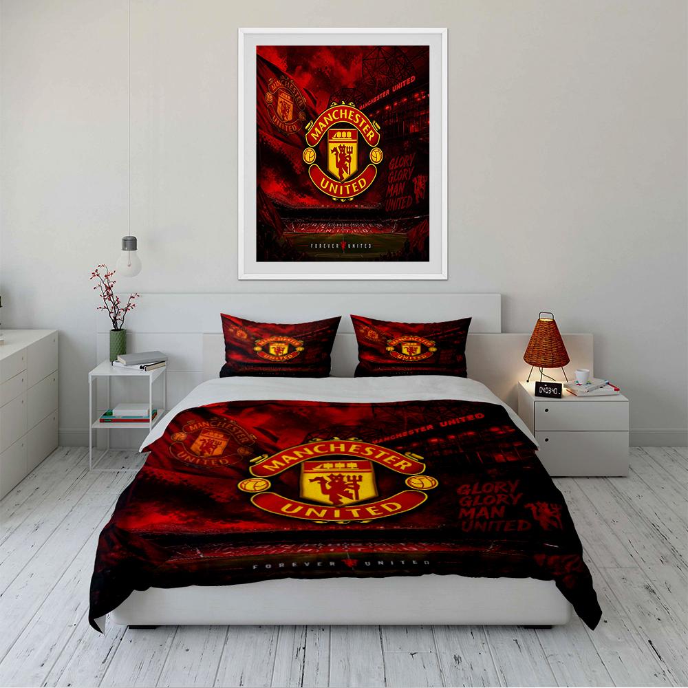 Yellow Soccer Bedding Set Bedding Duvet Cover Set Duvet Cover Pillowcases Home Decor (1 * Duvet Cover 2 * Pillowcases, without duvet insert)