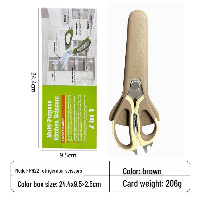 Multifunctional Stainless Steel Kitchen Scissors for Cutting Chicken Bones, Food Prep & More