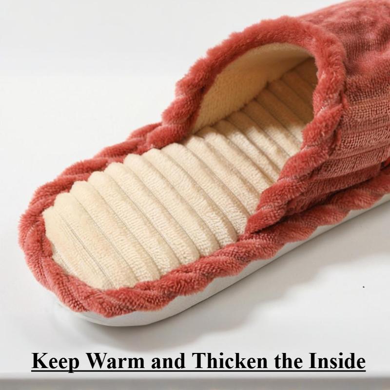 Cotton slippers home warmth non-slip plush home cotton slippers