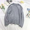 Herren Einfarbig Rundhals Lässiger Pullover Jugend Locker Retro Gestrickte Pullover Tops