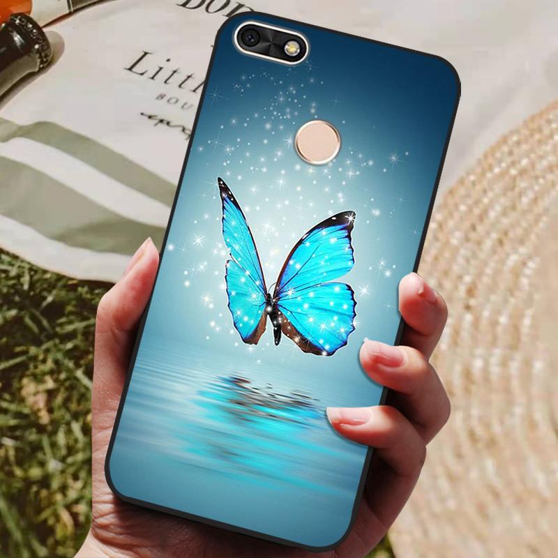 Per Huawei P Smart 5.65 pollici Custodia in TPU Morbido Silicone Lupo Carino Cover Posteriore Custodia per Telefono Per Huawei P Smart 2018 FIG-LX1 Custodia PSmart