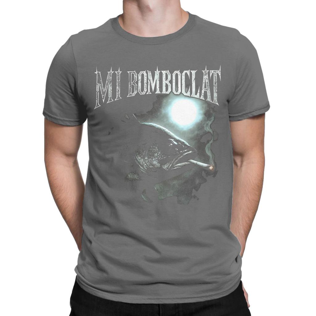 Bomboclat Fish Meme Vintage Style Funny Fish 90s Style TShirts for Men Cotton Tee Shirt Round Collar T Shirts Plus Size Clothes