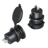 12V-24V Car Charger Socket 75W PD Type C QC 3.0 Fast Charge Adapter 3 Ports USB Outlet Waterproof Car Charger for Car RV Marine