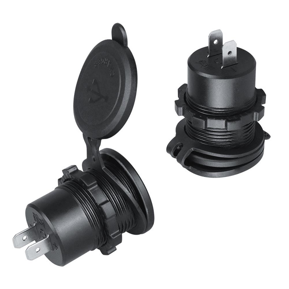 12V-24V Car Charger Socket 75W PD Type C QC 3.0 Fast Charge Adapter 3 Ports USB Outlet Waterproof Car Charger for Car RV Marine