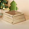 Christmas Tree Skirt 65 X 65 Cm Christmas Tree Collar Made of Fir Wood, Natural Wood