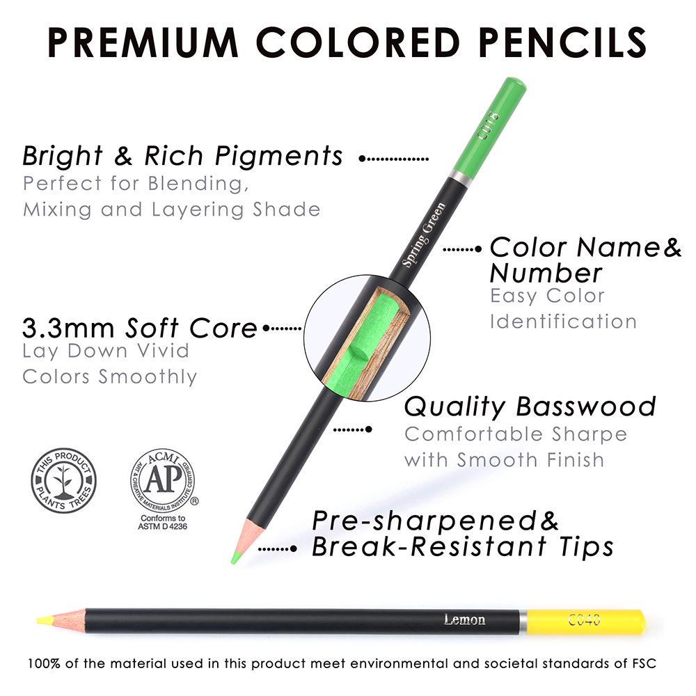 120-Color Professional Oil-Based Colored Pencil Set for Doodling and Painting