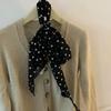 1Pieces Retro Leopard Polka Dots Print Silk Scarf Women's Fashion All-match Belt Scarf Mountaineering Scarf