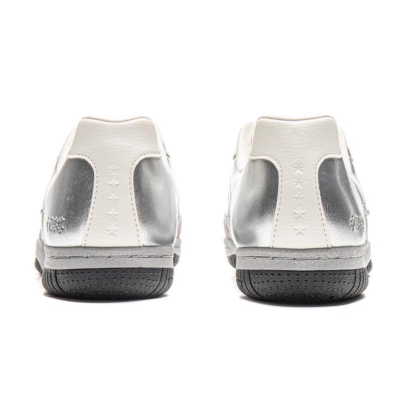 Li Ning Fashion Trend Shock Absorbing Non-Slip Wear-Resistant Low-Top Casual Shoes Unisex Casual Shoes Silver AZGV165-2