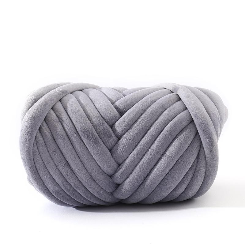 New Velvet Core-Spun Yarn for DIY: 3cm Thick Handmade Blanket, Pillow, Wool Fabric, Strip Yarn, Cat Bed.