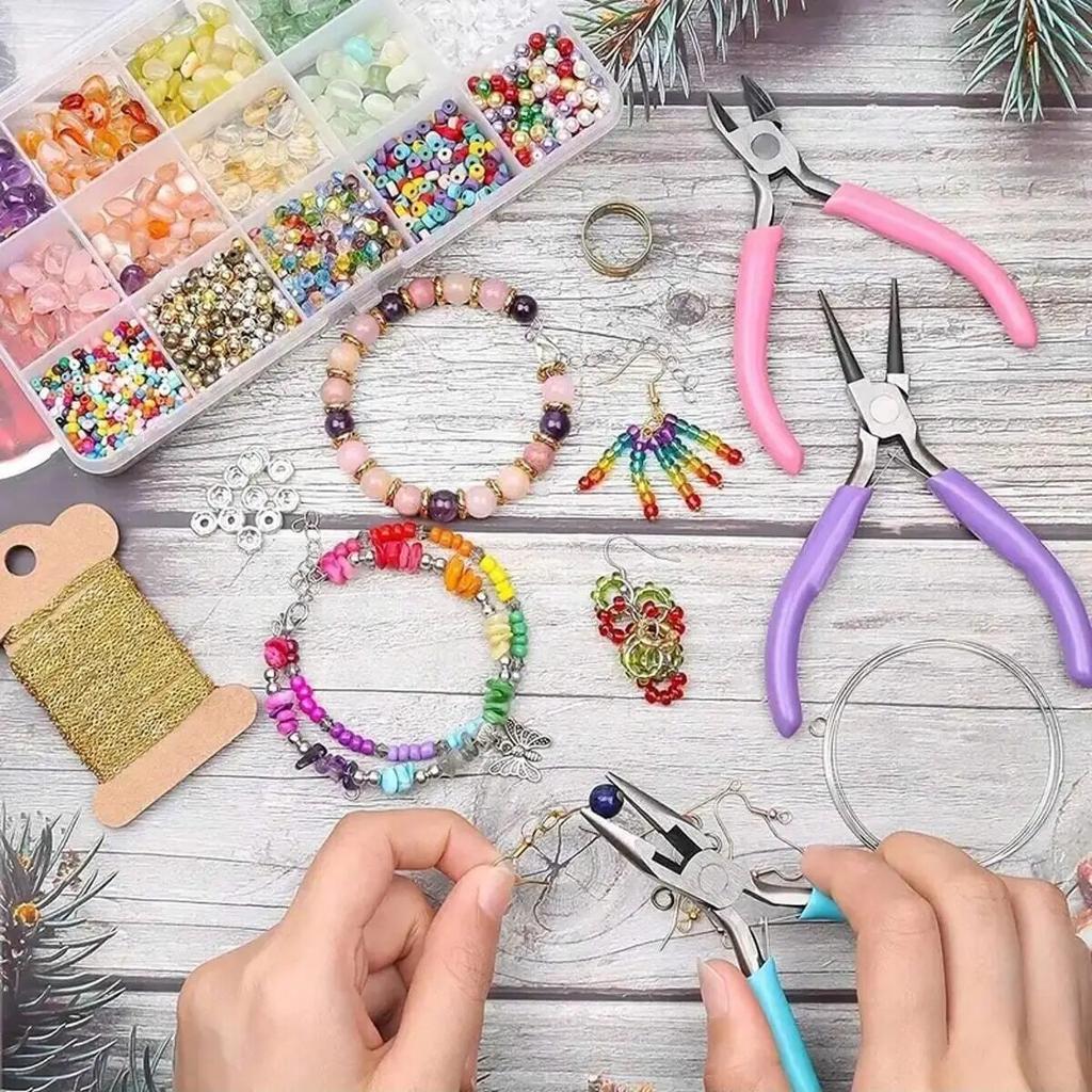 3-piece Jewelry Making Pliers - Needle Nose, Chain Nose, Round Nose, and Wire Pliers - Perfect for Jewelry Restoration