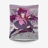 Anime Action Heroine Tapestry  Dynamic Battle Scene Design Perfect for Fan Room Decor Large Wall Hanging Artwork