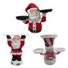 Christmas Santa Claus Tray Cartoon Snowman Cake Stand Candy Snacks Treats Holder with 3 Trays Xmas Holiday Party Decorative Tray