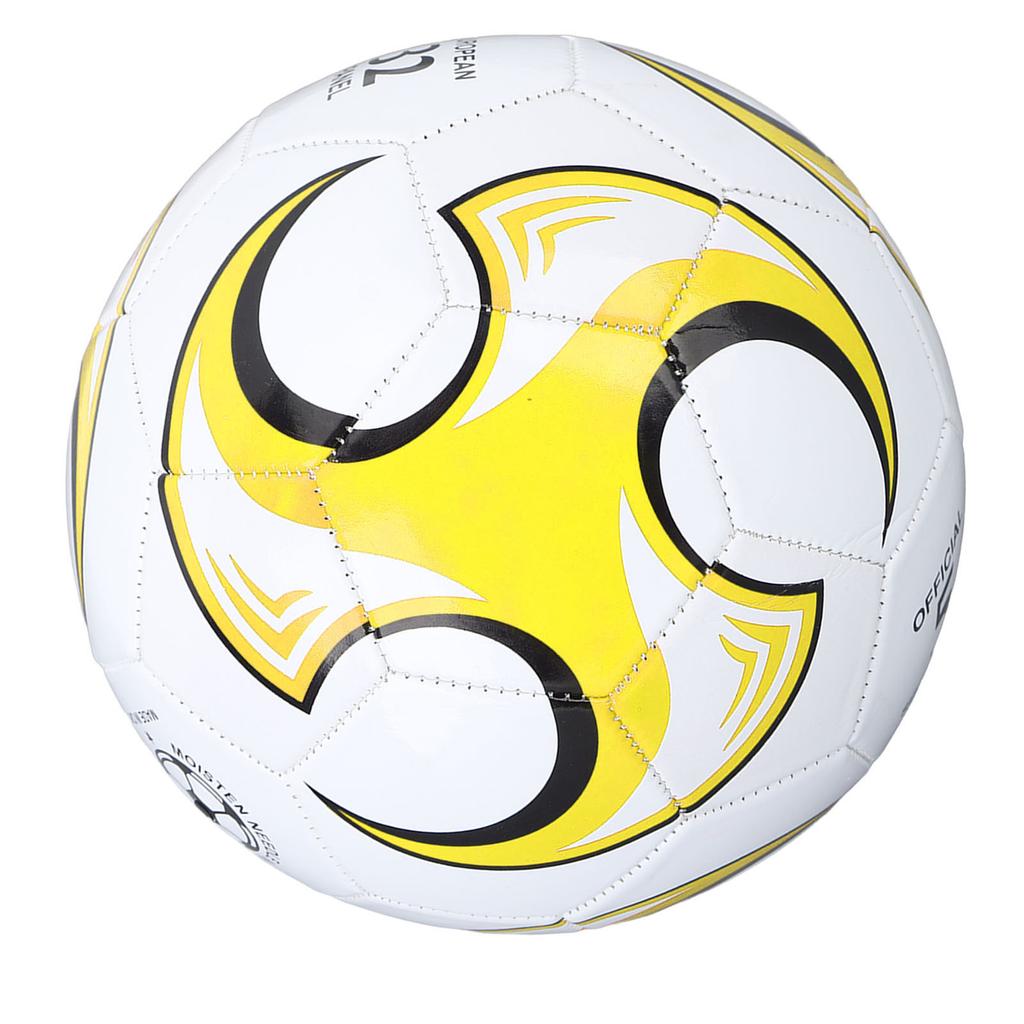 Size 5 Soccer Ball PVC for Competitions Training Exams Official Indoor Outdoor Play Yellow