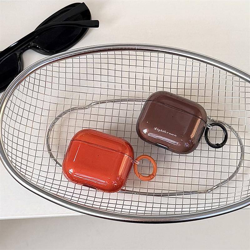 Korean simple brown AirPods 1 generation earphone case for Apple Bluetooth headset 1st generation Pro1st generation