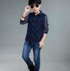 Teenager Baby Kinder Jungen Langarm Streifen Verschluss Gentleman Hemd Tops Kleidung