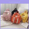 Modern Lightweight Mini Nylon Backpack For Kids In Bright Yellow And Orange Colors