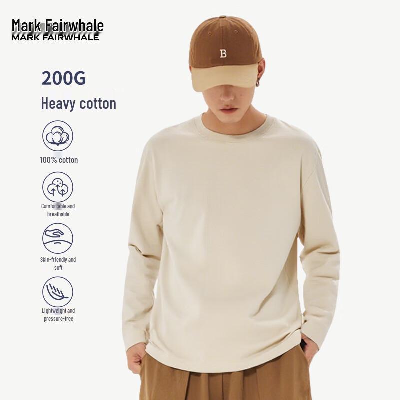 

Mark Fairwhale Men s Heavyweight Cotton Long Sleeve T-Shirt M
