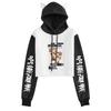 Jujutsu Kaisen Women's Cropped Anime Hooded Sweatshirt - Trendy Loose Fit, Spring/Autumn.