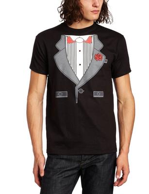 Humor T-Shirt Smoking Party Formeller Anzug Retro Kostüm Lustiger Halloween