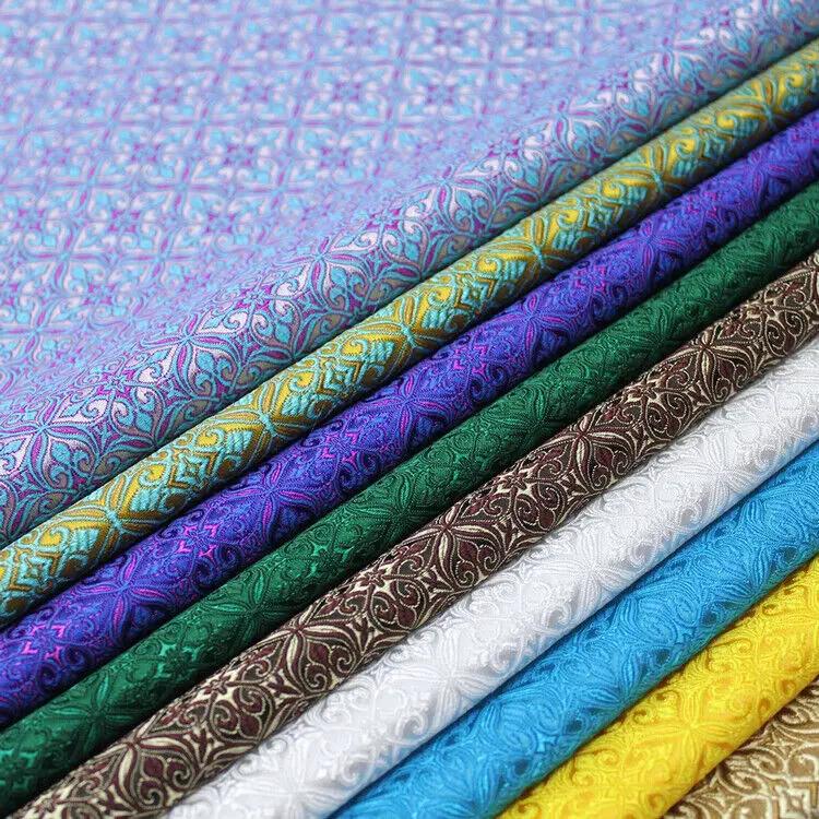 75x50cm Jacquard Brocade Fabric Chinese Dress Damask Costume Cloth Faux Silk Trim Cheongsam Children Clothes Material Diy New