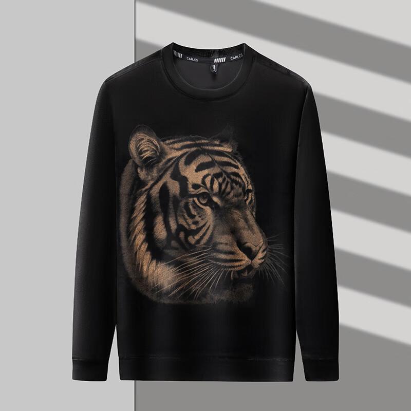 Firstview Men's Urban Digital Print Velvet Sweatshirt