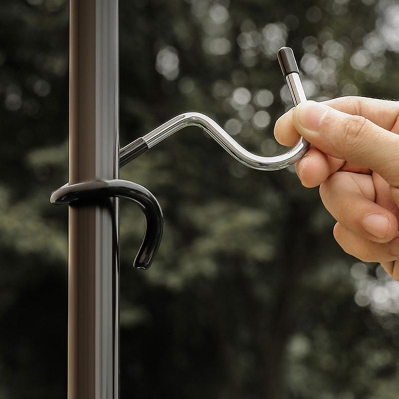 Lightweight Tent Hook Easy To Carry & Install Hook Long Service Tent Hook Slip Resistant Tent Hook 4pcs/set for Campers