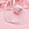 925 Sterling Silver 50/60/70/80mm Large Round Hoop Earrings for Wedding Jewelry