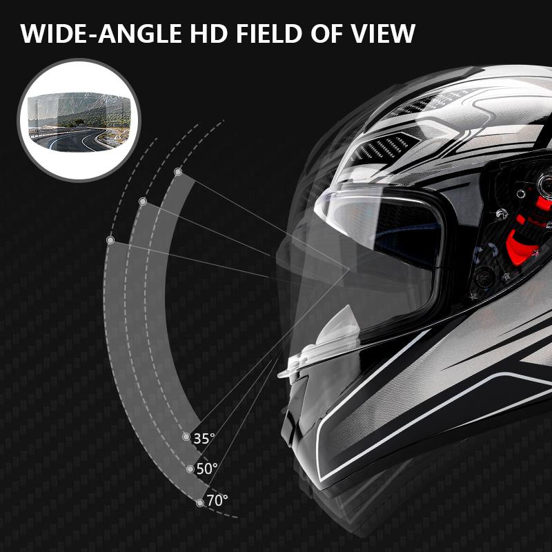 Motorcycle Full Face Helmet Men's 3C Certification Cross Section Helmet Safety Modular Flip Up Helm Unisex Helmet With Visor