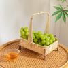 Multi-purpose Retro Bamboo Basket Bamboo Woven Handmade Snack Basket Small Size Fruit Basket Snack Fruit Organization