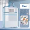 Mesh A4 File Organizer Bag 3 Layers Zipper Design Big Capacity Document Storage Pouch for Office Worker Student Daily Use
