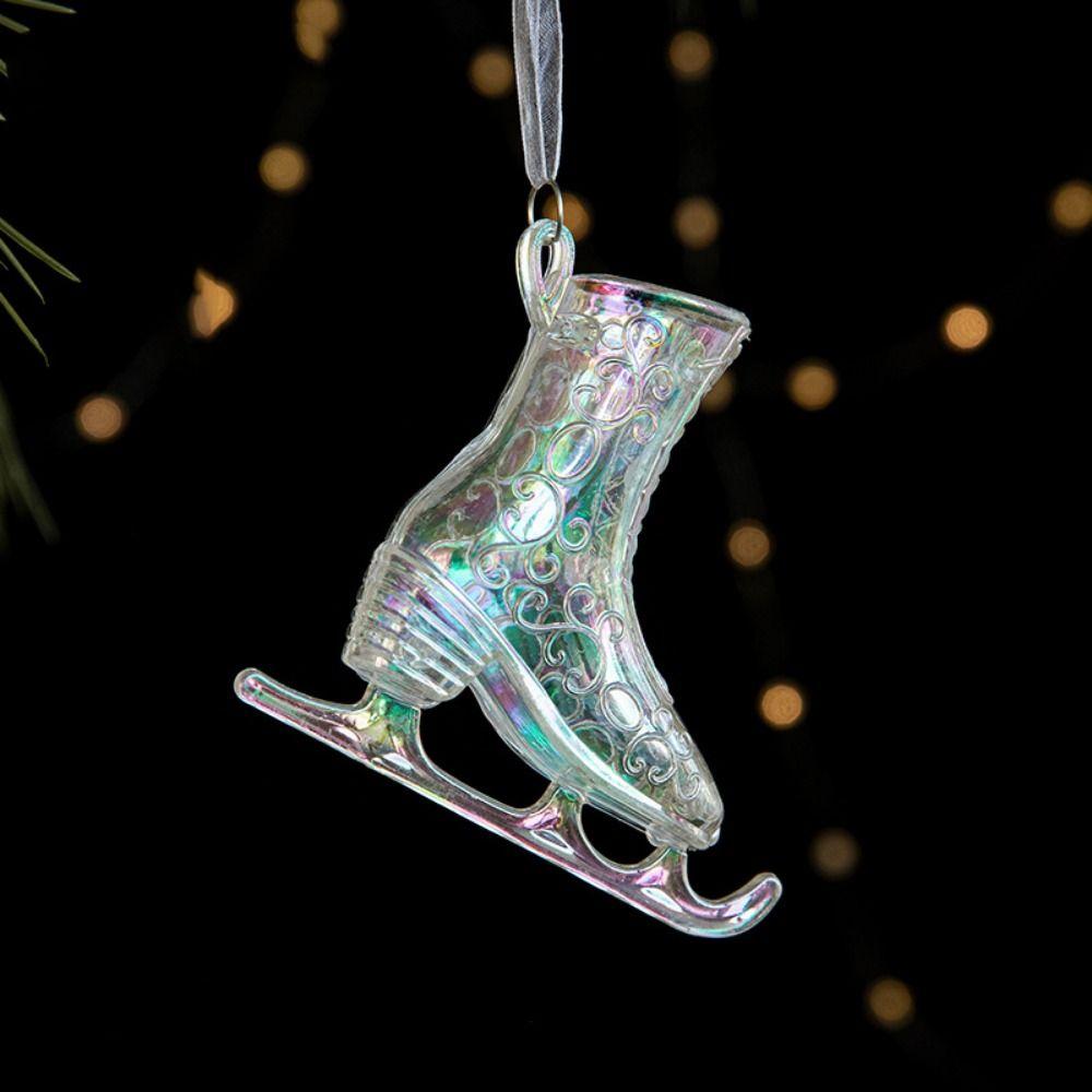 Colorful Christmas Tree Acrylic Pendant Plastic Ice Crystal Pendant New Year
