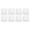 8Pcs Single Pole Light Switch 10A/250V Wall Decorative Paddle Rocker Switch European Regulations
