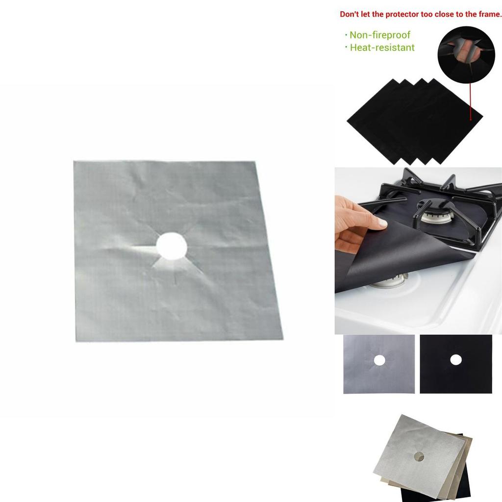 Durable Fiberglass Stove Protector Pads For Gas Stoves In Classic Black
