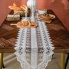 Lace White Table Flag Table Decoration Tea Table Long Embroidered Princess Style Shoe Cabinet Hollowed Out Table Flag