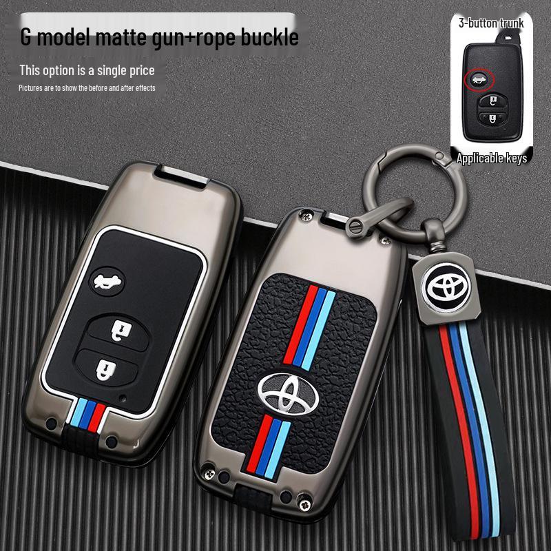 Compatible Key Case for Toyota: 6th Gen Camry, Reiz, Land Cruiser, Prado, Highlander