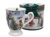 Christmas Porcelain Mug 330ml Decorative Gift Box Christmas Tree