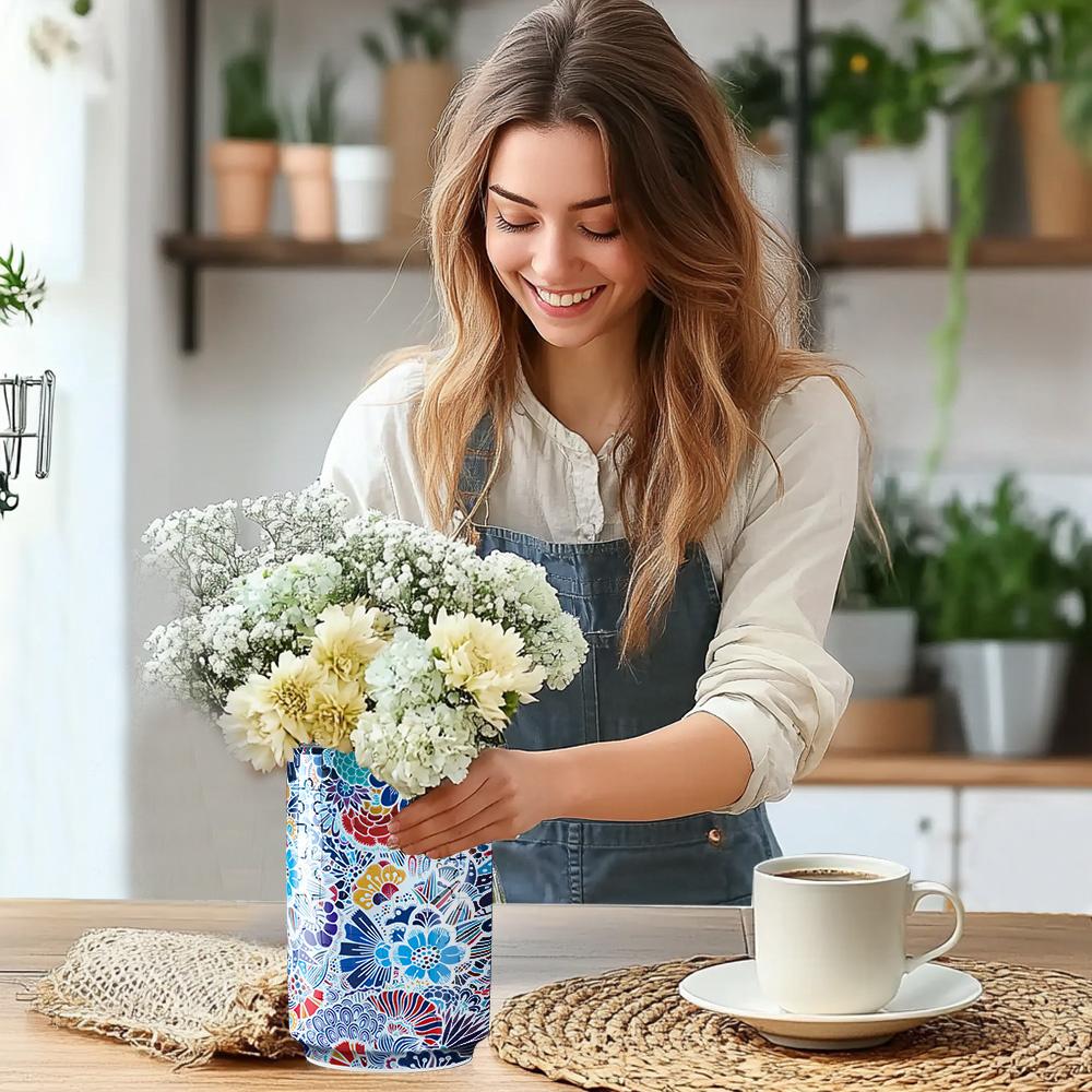 3D Puzzle Vase Panda Flower Porcelain Design Made Plastic Home Decoration and Flower Arrangement House Warming Kids Toys Gifts