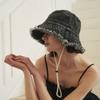 Allincomplete Denim Bleaching Safari Hat Black