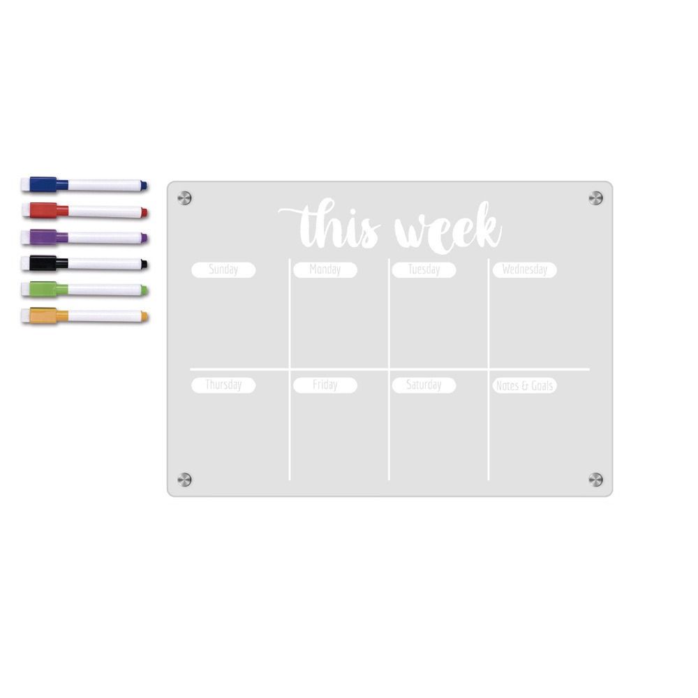 

Magnetic Monthly Calendar Memo 6 Markers Planning Note Board Magnetic Fridge Calendar Restaurant S-Style 1