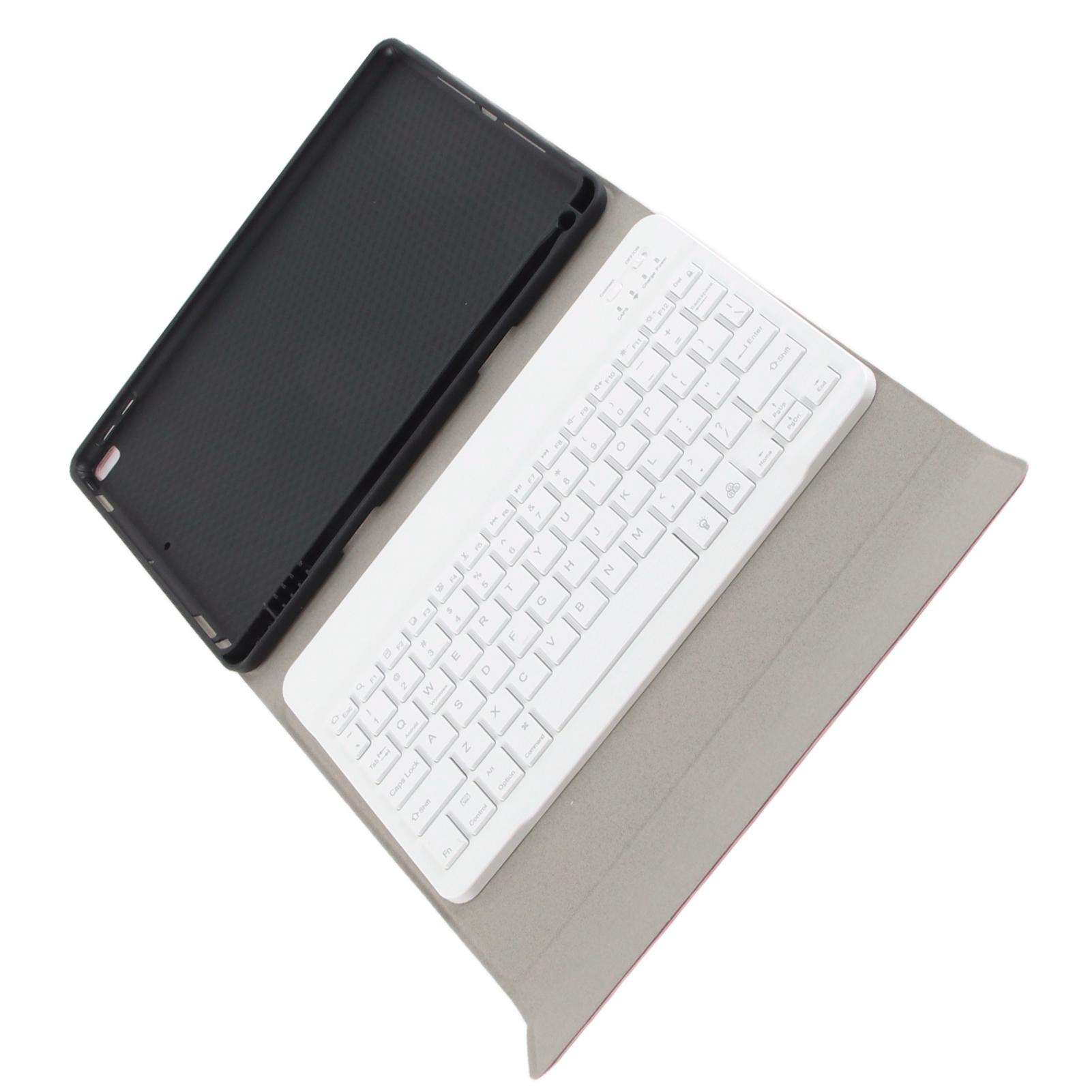 

Беспроводная клавиатура для планшета Bluetooth со съемной подсветкой и защитным чехлом, цвет розовое золото розового золота