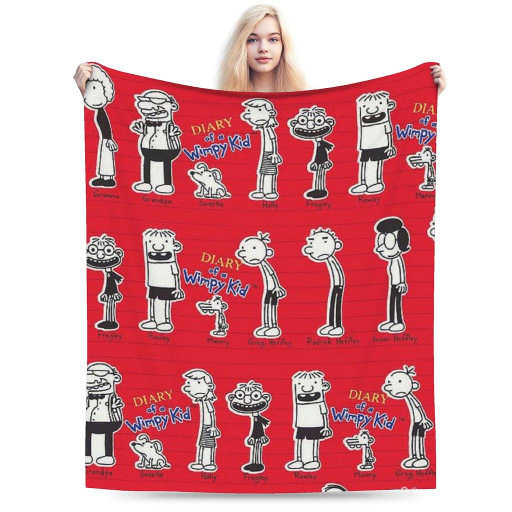 Diary Of A Wimpy Stuff Blanket Ultra-Soft Fleece  Throw Blanket Comfortable Quilt
