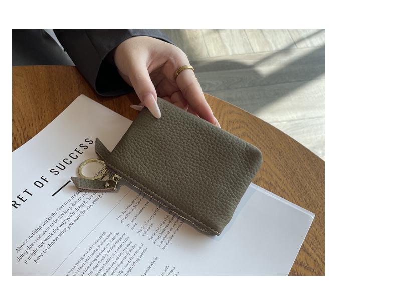 2025 Women's Genuine Leather Coin Purse: Exquisite High-End Compact Wallet with Zipper