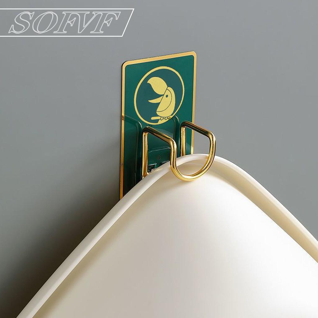 Toilet non perforated washbasin storage hook storage rack, scratch free hot stamping washbasin rack hook