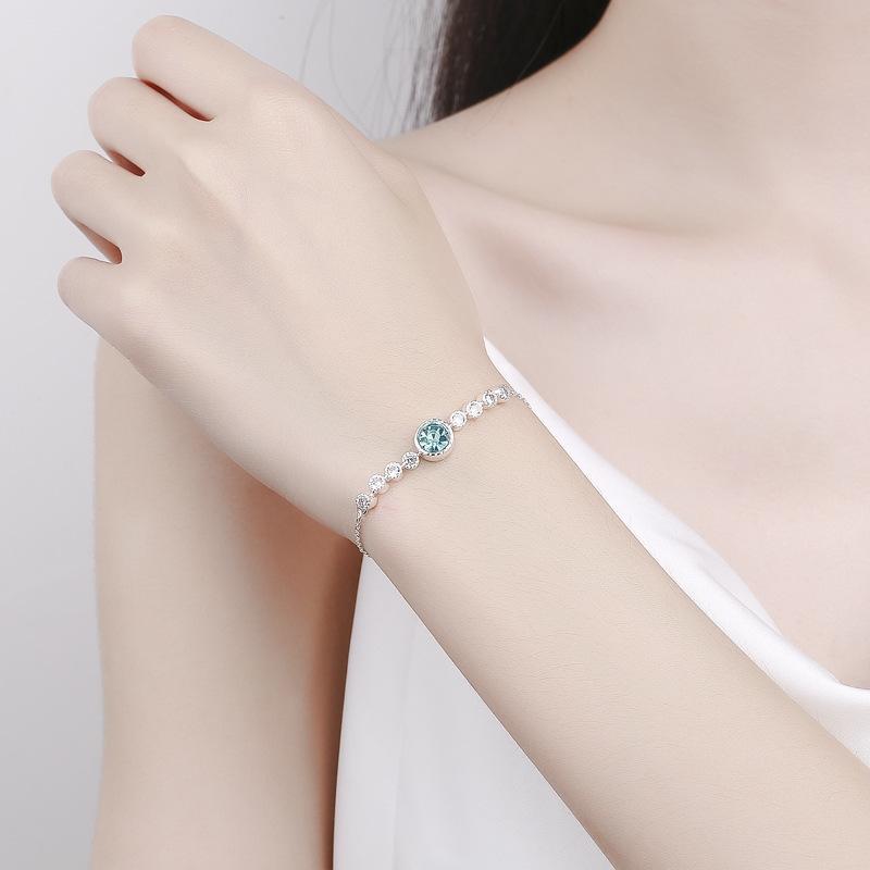 2026 Heart of The Ocean Bracelet Women's Fashion Versatile Crystal Bracelet Student Girlfriend Jewelry Lover Gift