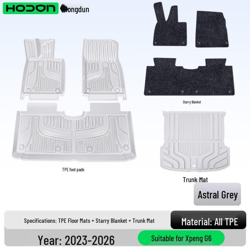 Xiaopeng G6 TPE2026 Floor Mats - New Car Interior Accessories for Extended Range/Pure Electric Models