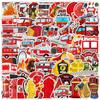 100 Firefighter Hero Graffiti Stickers: Waterproof Decals for Phone, Suitcase, Computer, and Journal Decoration
