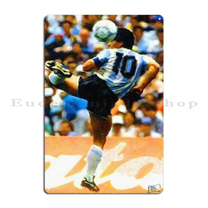 Hugo Sanchez Pumas Home DM10 Football God El Trinche Carlovich hand of god legendary Metal Plaque Kitchen Wall Tin Sign Poster