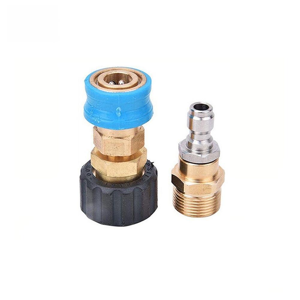 Quick Release Coupler Adapter For High Pressure Washer Equipment With M22F M22M Thread Support And 22mm 14mm Hose Interface